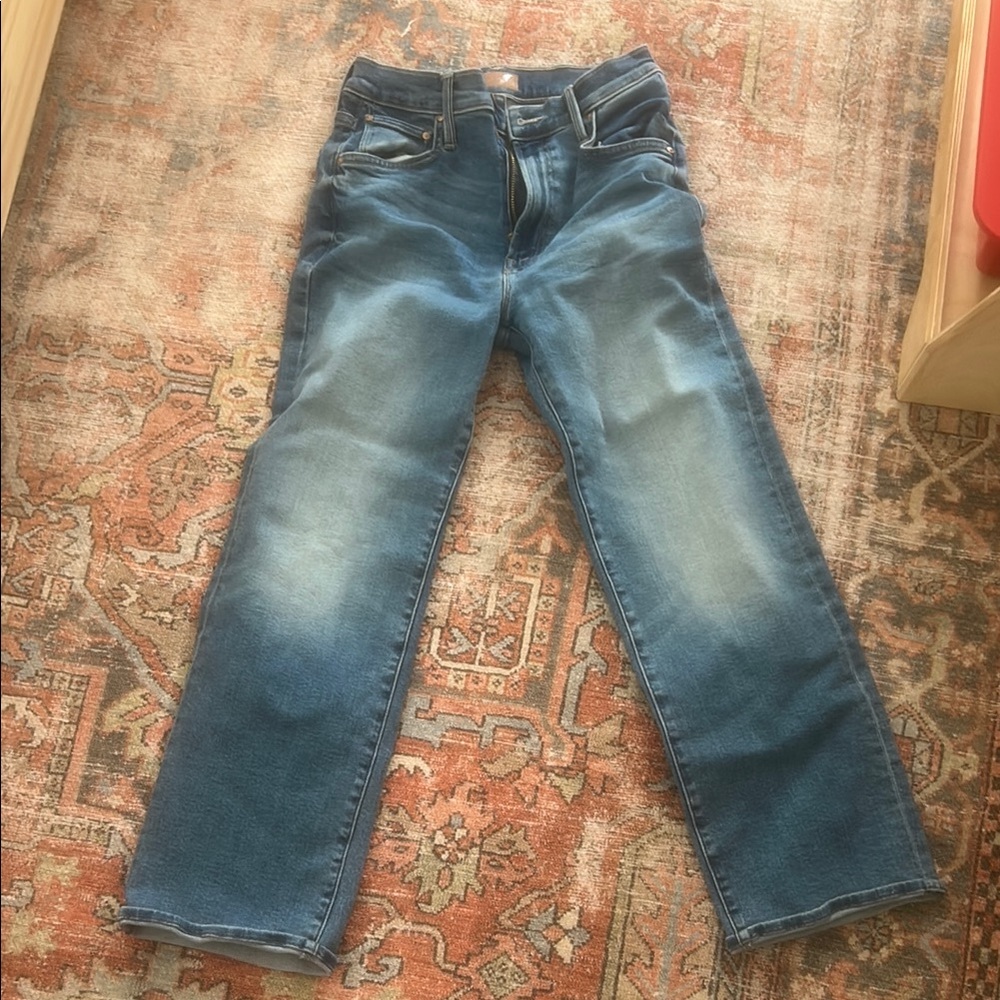 MOTHER High Rise Jeans in Faded Blue